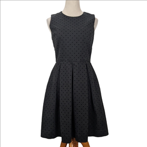 Gap Fit Flare Swiss Dot black Dress Size 4